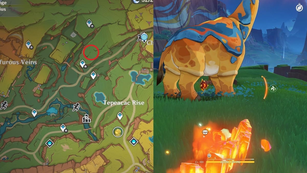 Genshin Impact Tepeacac Rise Pyroculus locations