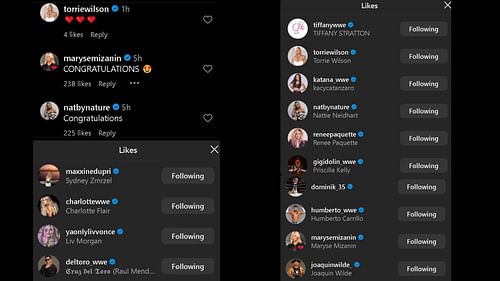 Stars react to Paul's update [Image Credit: Screengrab of reactions on Paul's Instagram post]