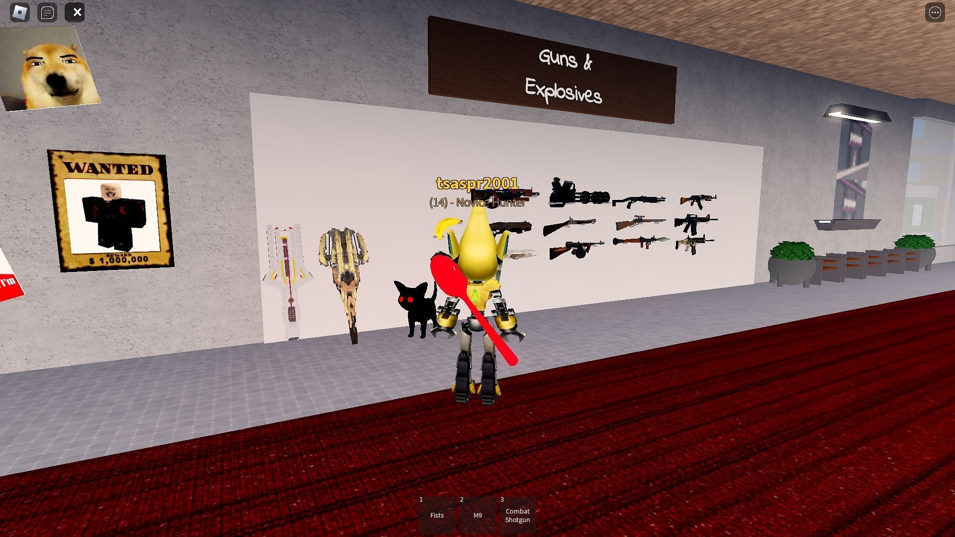 All guns and explosives (Image via Roblox)