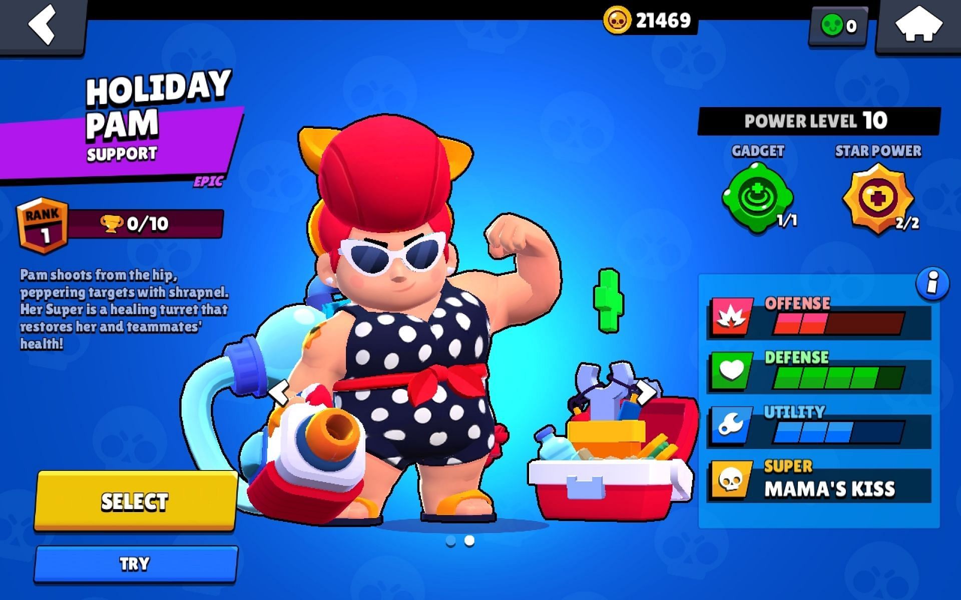 Pam is an Epic brawler (Image via Supercell)