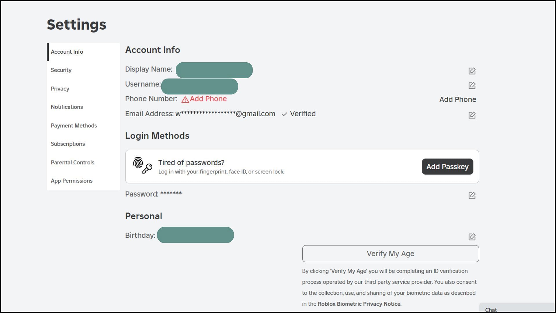 You must verify your email ID and phone number before using voice chat (Image via Roblox)