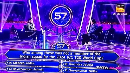 The question and the answers along with it (Image credits: Sony TV)