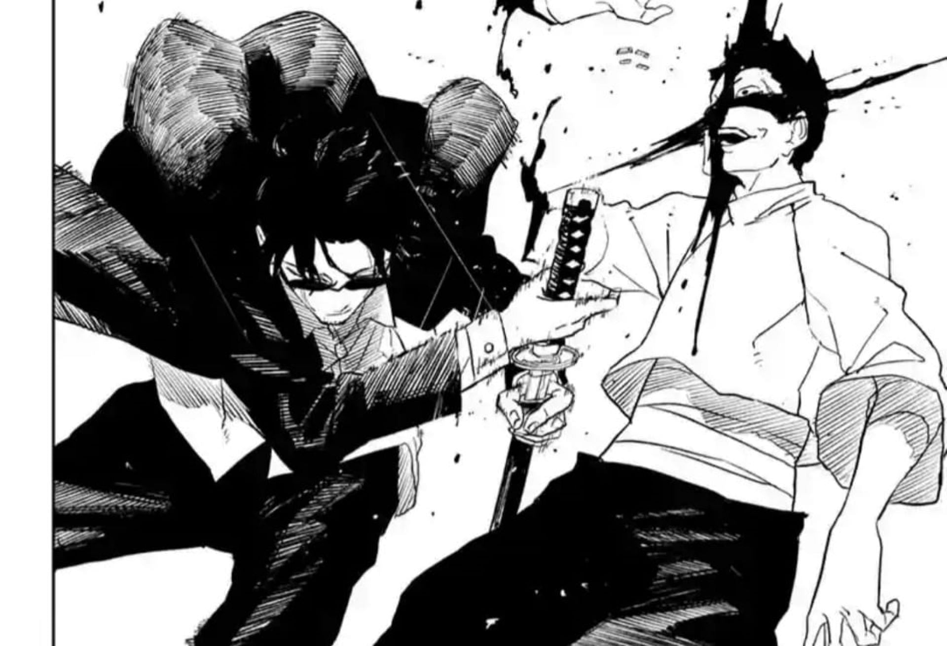 Samura slices up his enemies (Image via Shueisha)