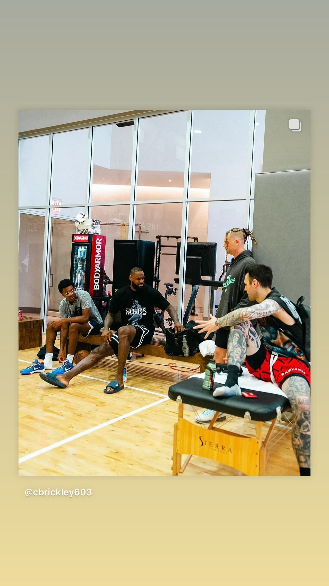 Bryce James shares a picture of him training with his father LeBron James (Chris Brickley&#039;s Instagram)