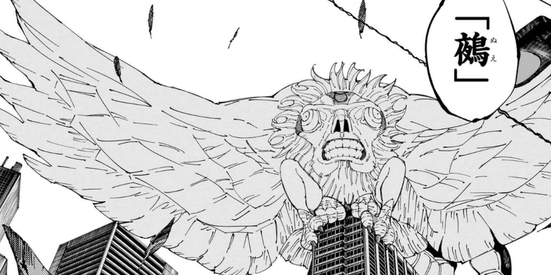 Sukuna summoned Nue as seen in manga (Image via Shueisha)