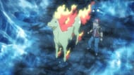 Red and his Rapidash in Pokemon Origins (Image via The Pokemon Company)