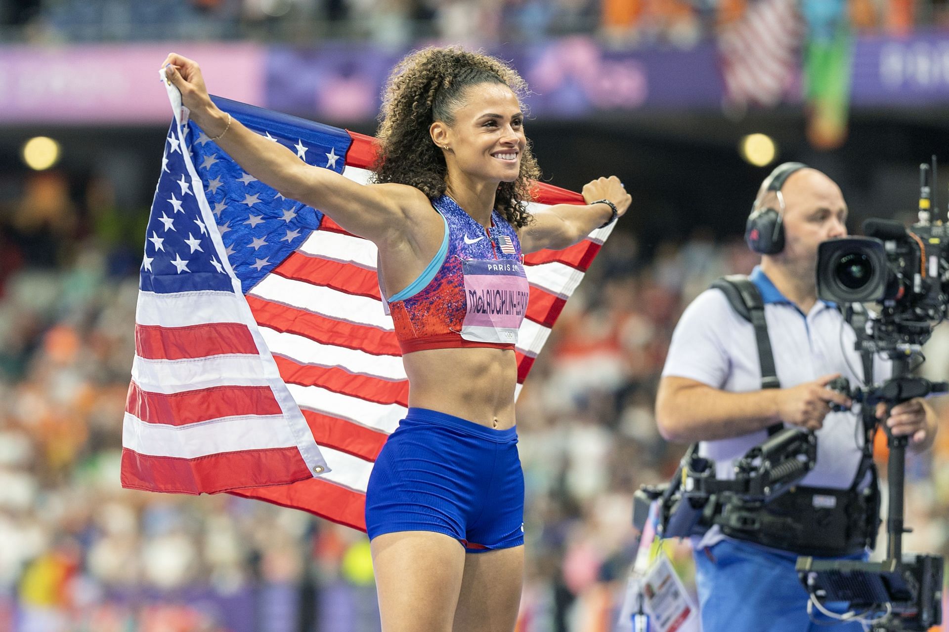 McLaughlin-Levrone during the Women&#039;s 4x400m relay event at the 2024 Paris Olympics (Image via Getty)