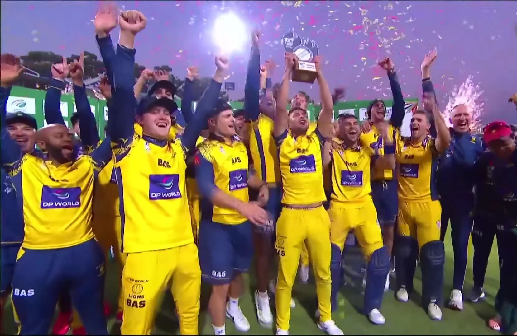 Lions, Winners of CSA T20 Challenge 2023-24 (Credits: SnapGrab from FanCode YT Channell)