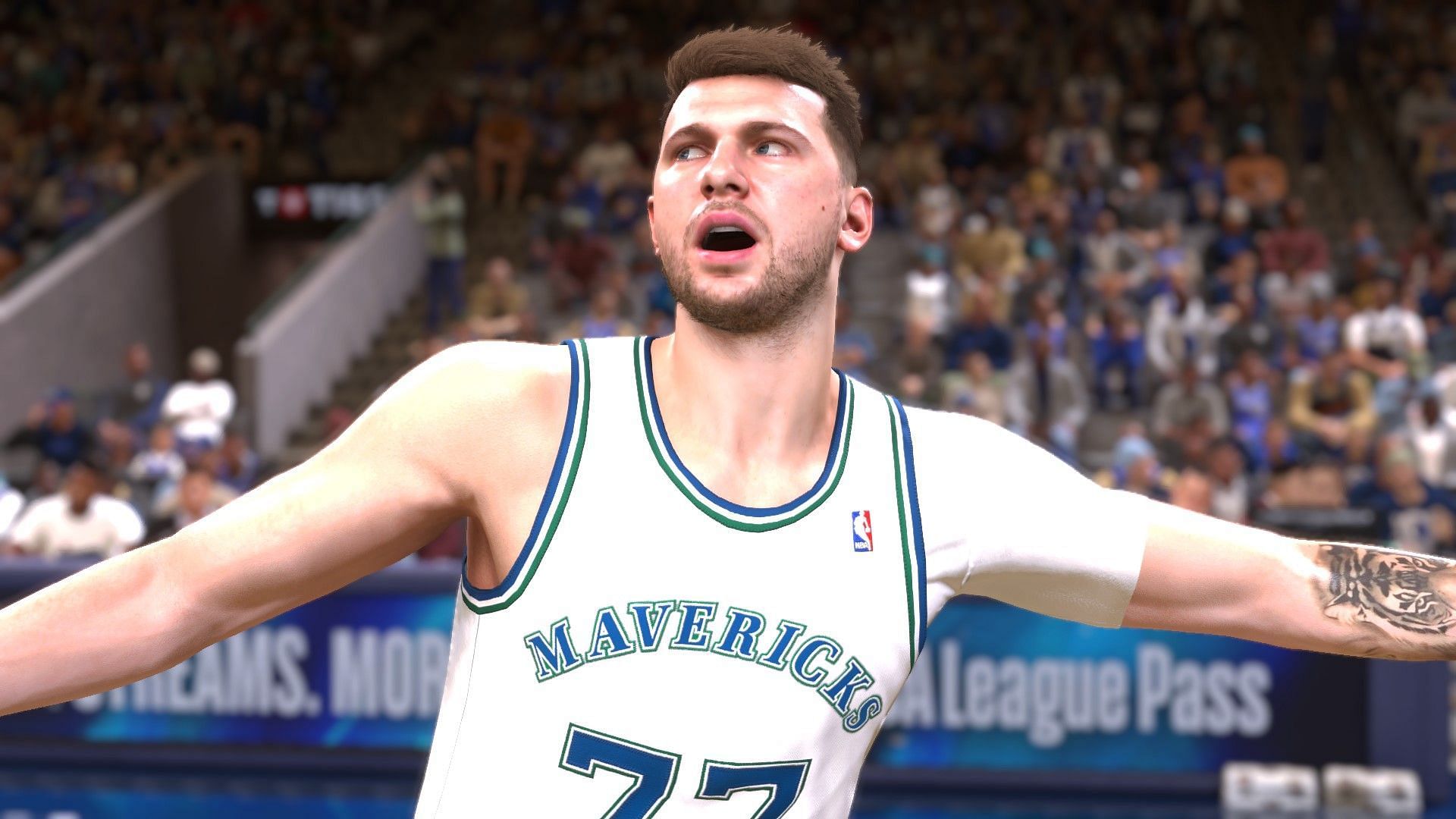 Here&#039;s Luka Doncic in the game (Image via 2K)