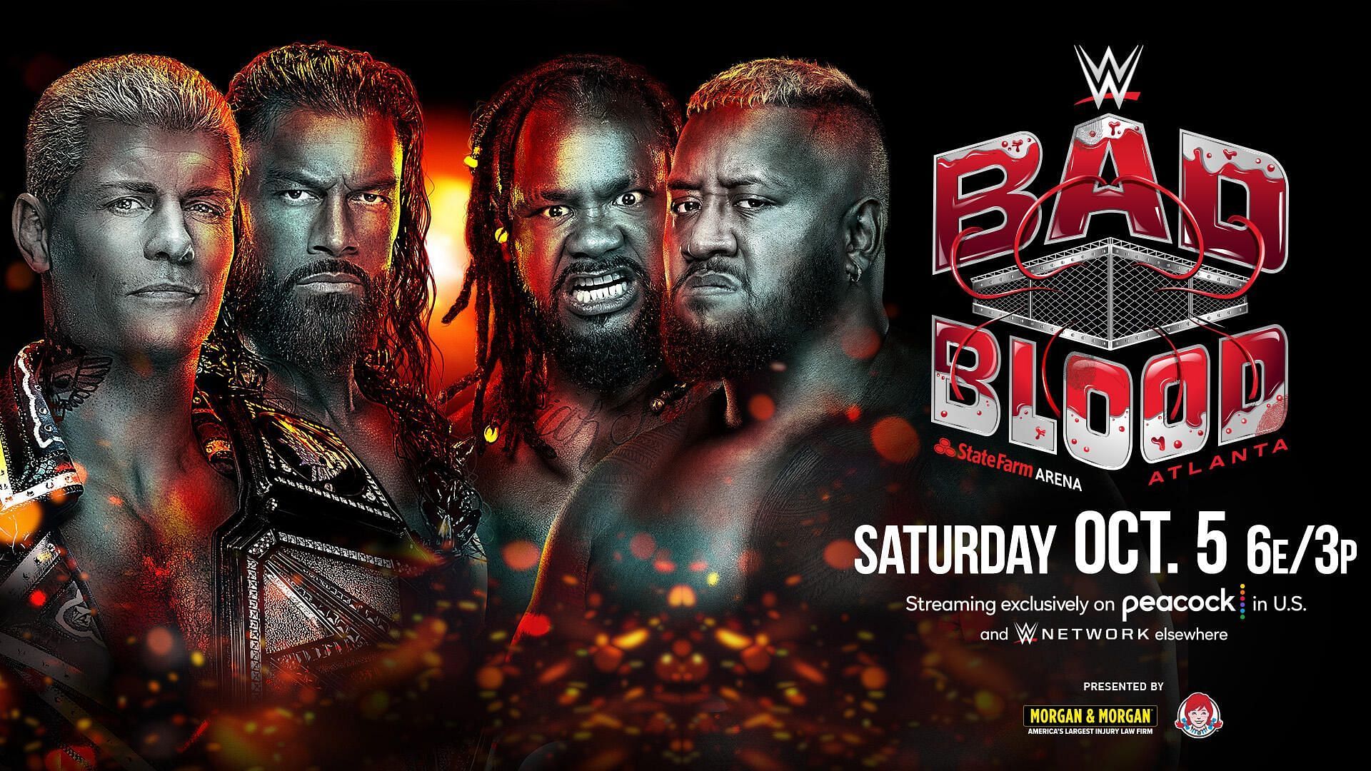 Roman Reigns and Cody Rhodes will face Jacob Fatu and Solo Sikoa at WWE Bad Blood