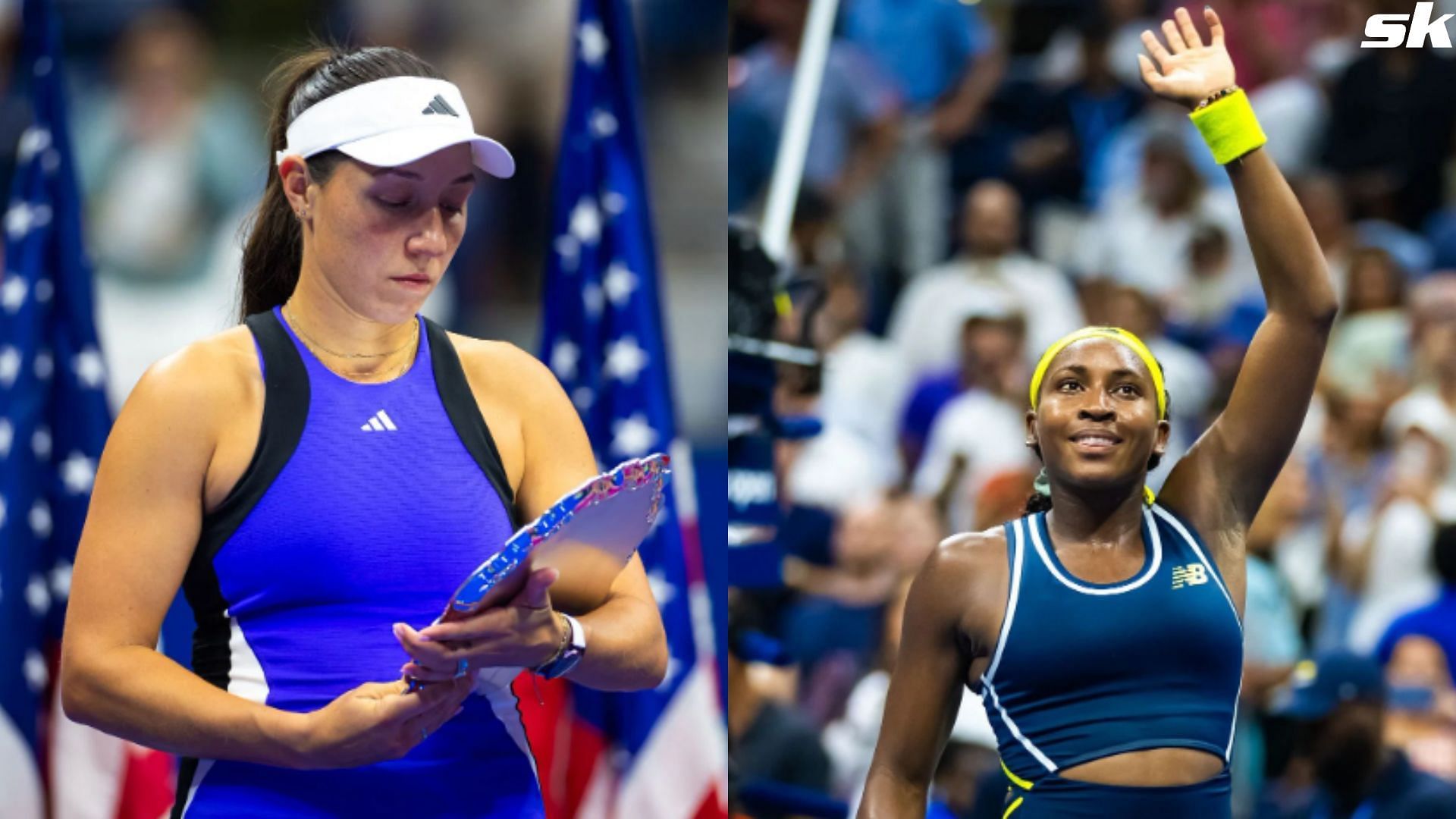 Jessica Pegula and Coco Gauff photographed at the 2024 US Open (Pictures: Getty) 