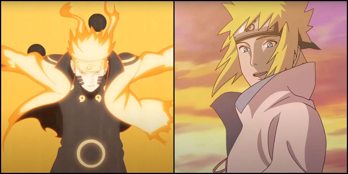 Naruto and Minato as seen in anime (Image via Studio Pierrot)