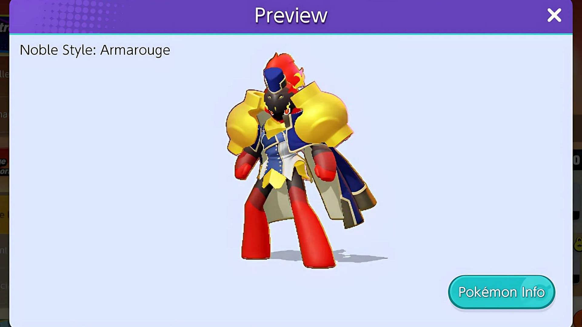 Noble Style: Armarouge (Image via The Pokemon Company)