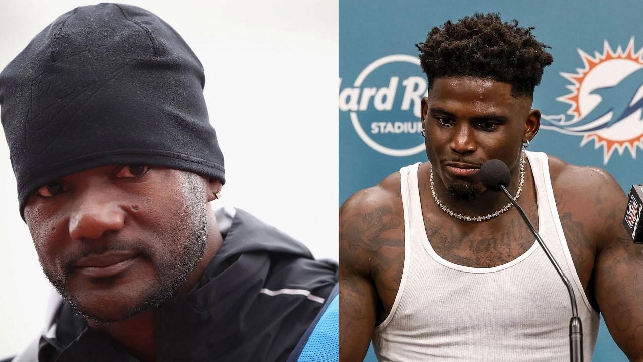 Justin Gatlin and Tyreek Hill (Images via: Both Getty)