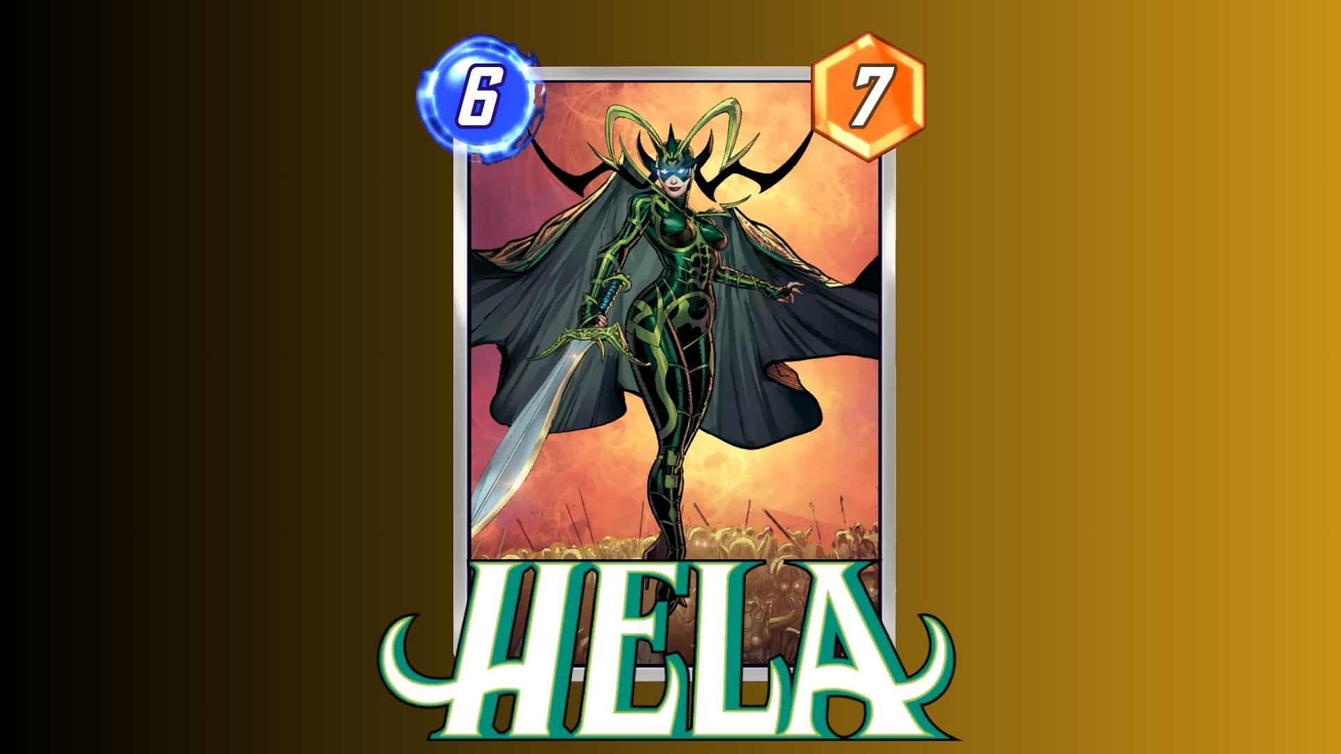 Hela in Marvel Snap (Image via Nuverse)