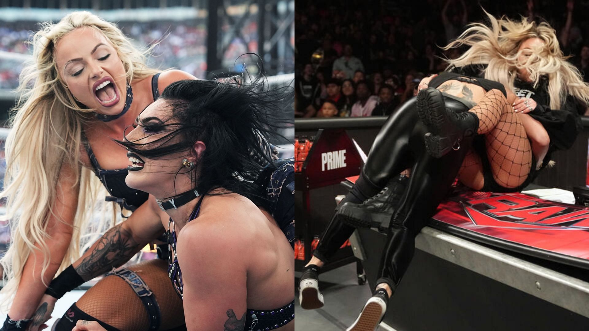 Can Rhea Ripley dethrone Liv Morgan at Bad Blood? (Images credit: WWE.com)