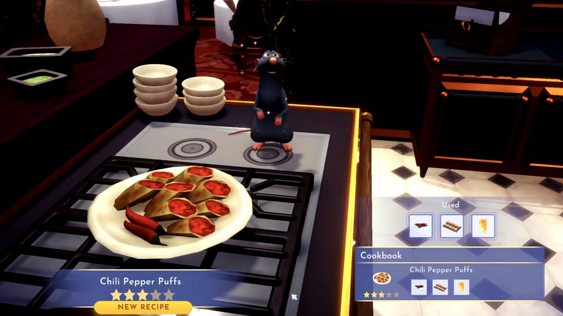 Once you put everything into the pot, Chili Pepper Puffs will be ready (Image via Gameloft)