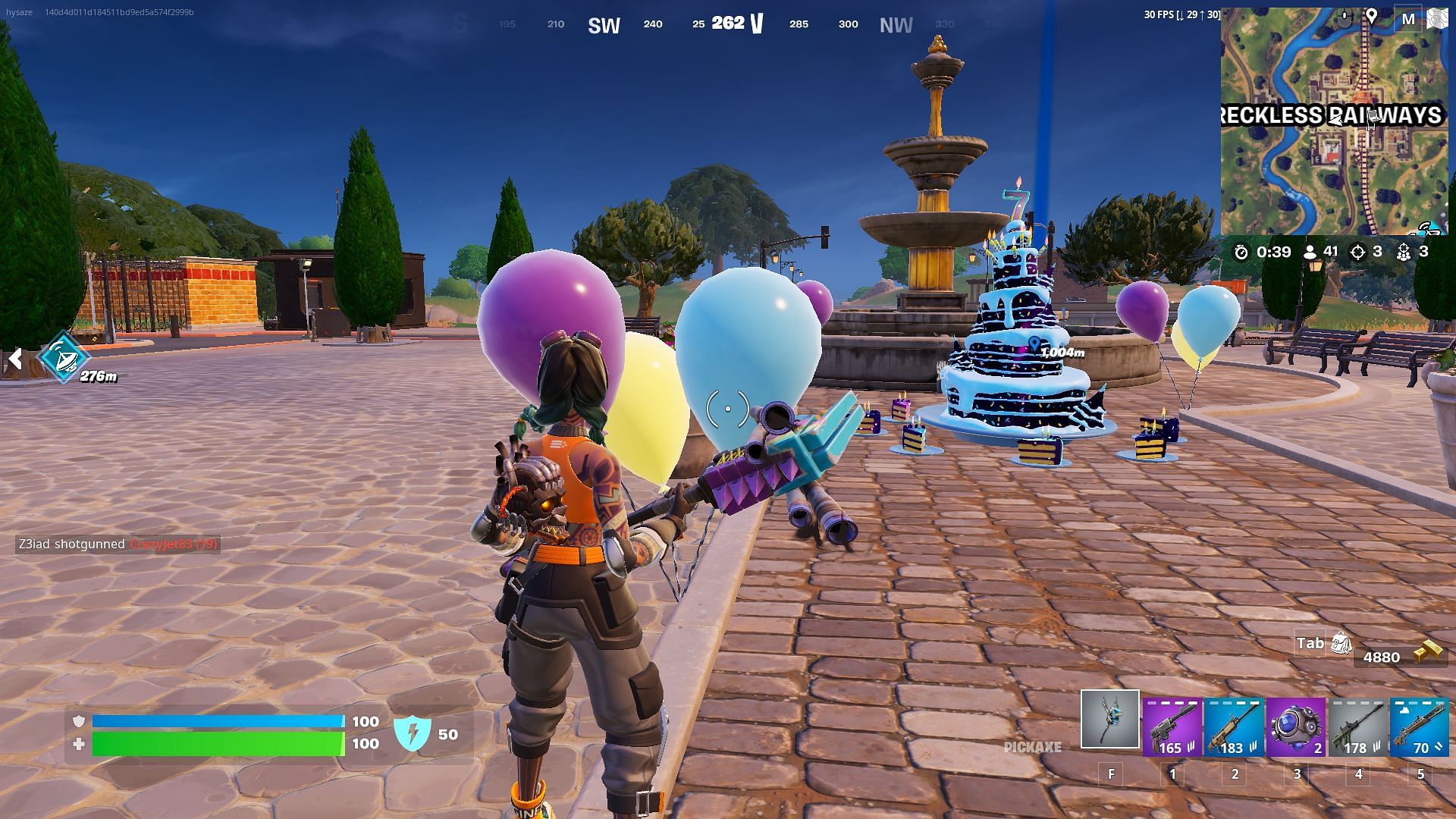 Balloons in Fortnite (Image via Epic Games)