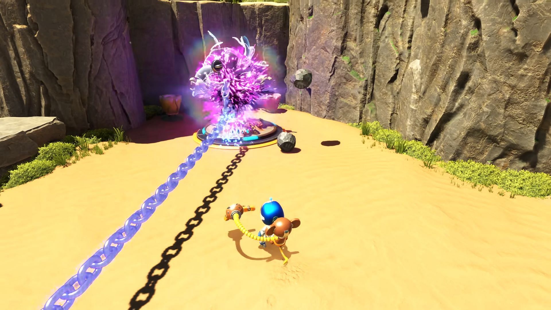 The level in Astro Bot features three hidden puzzle pieces (Image via PlayStation)