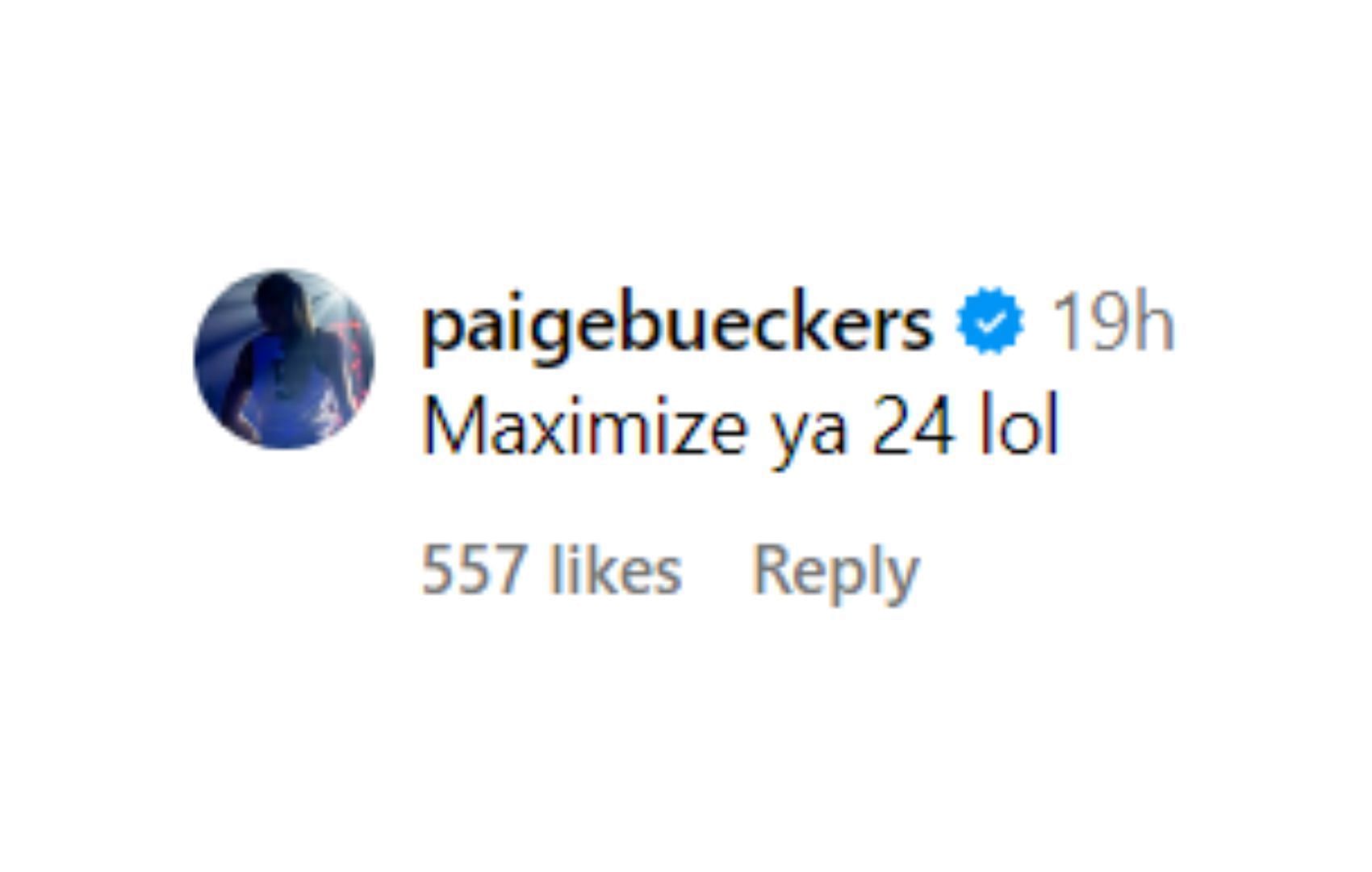 Paige Bueckers&#039; comment