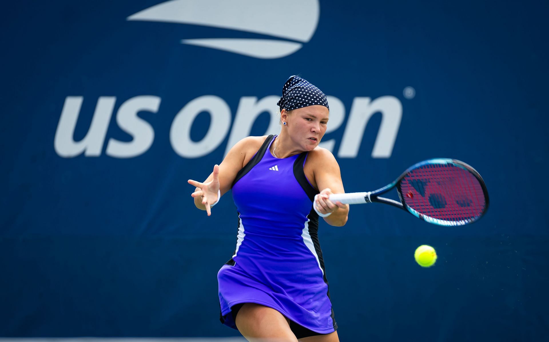 Diana Shnaider in in action at the US Open (Picture: Getty)