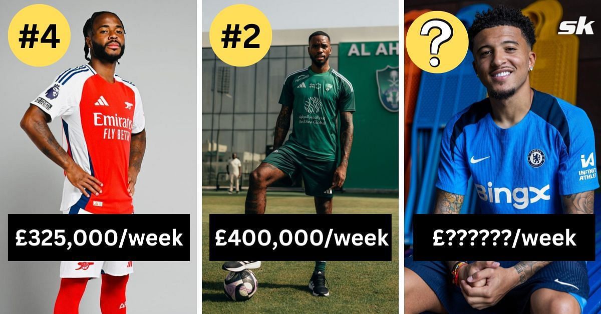 Raheem Sterling fourth in list of 10 highest-paid English players after Ivan Toney makes big jump following Saudi Pro League switch