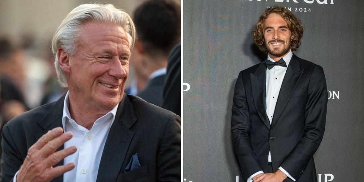 Bjorn Borg (L) &amp; Stefanos Tsitsipas  (R) (Image source: GETTY)
