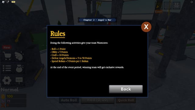 Roblox Wing RNG Update 2: Heaven's War event