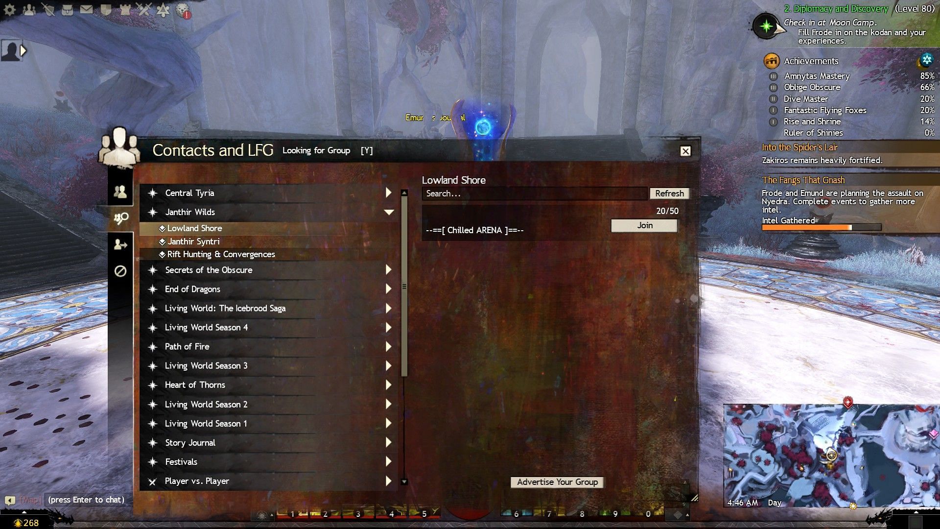 LFG screen in Guild Wars 2 (Image via ArenaNet)