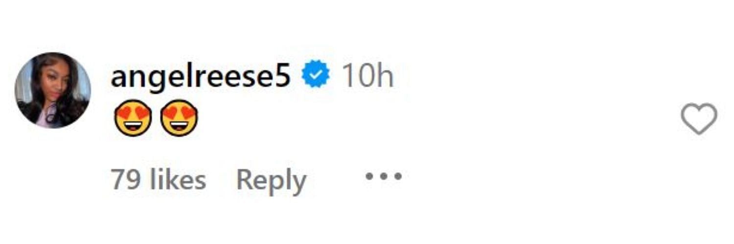 Angel Reese&#039;s comments on Jordyn Woods&#039; post. (Photo: From Jordyn&#039;s posts&#039; comment section)