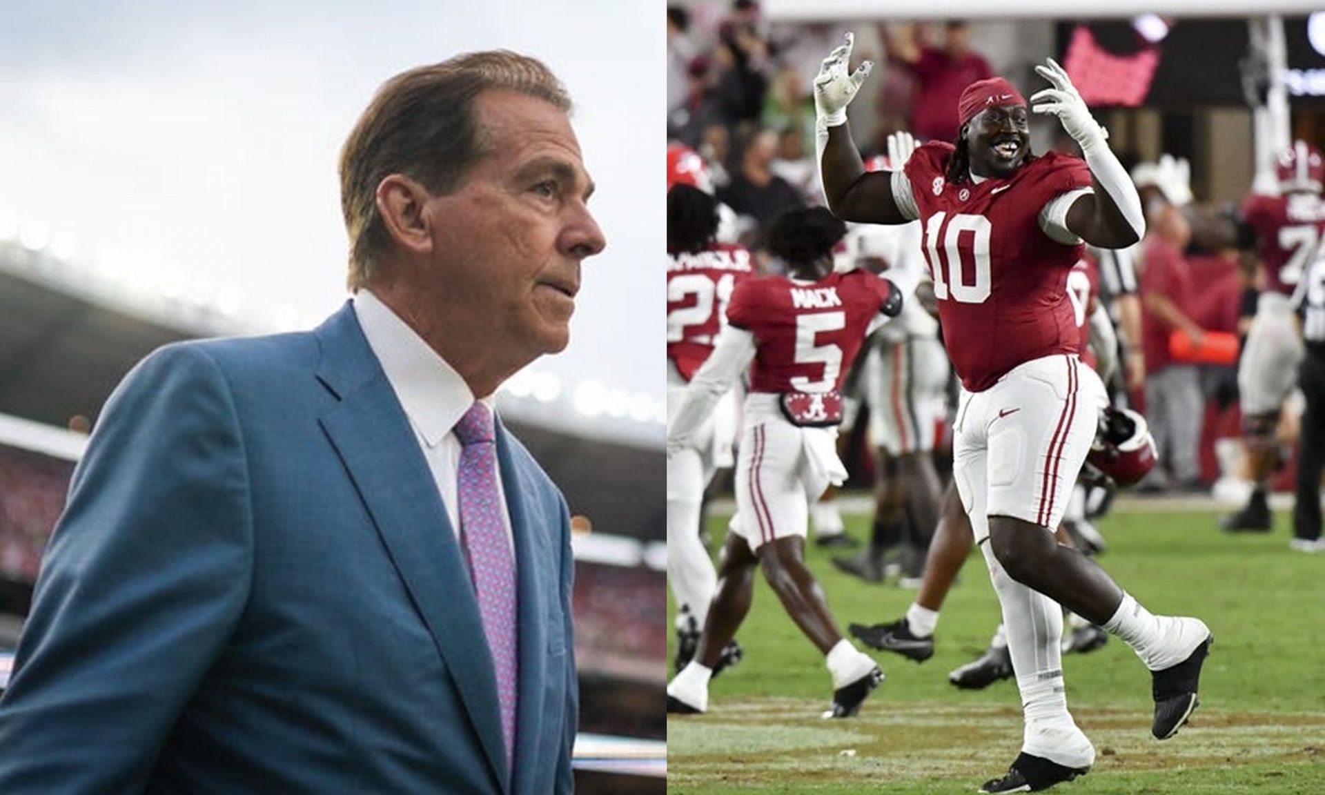 Nick Saban&rsquo;s serious, no-nonsense expression went viral after Alabama&rsquo;s big win over Georgia. (Image credits: Imagn)