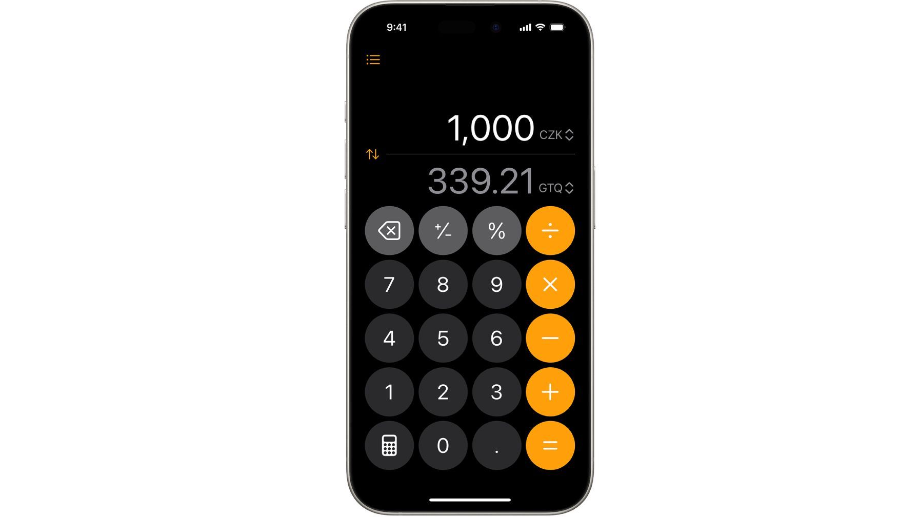 The newly transformed Calculator app (Image via Apple)