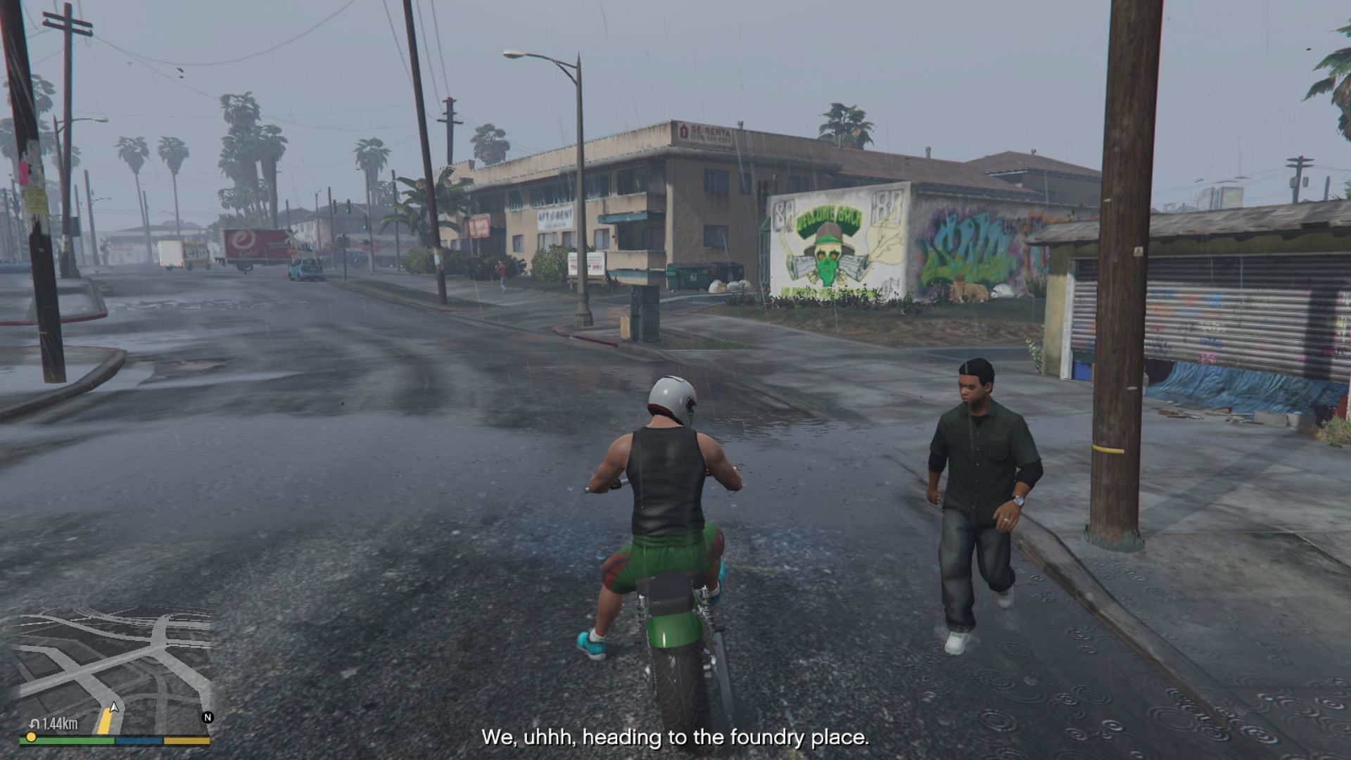 A screenshot from The Third Way mission in Grand Theft Auto 5 (Image via Rockstar Games)