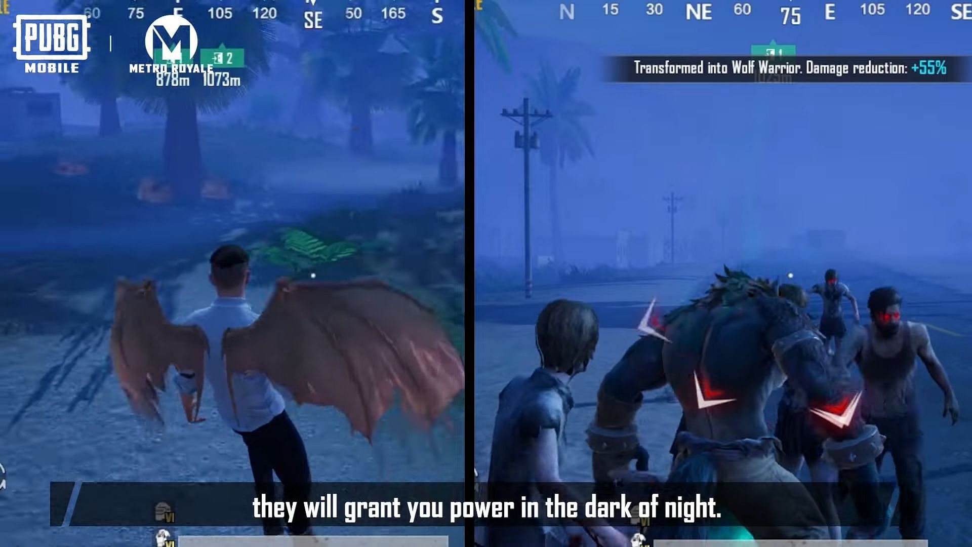 Vampiric Fiend and Wolf Warrior (Image via YouTube/PUBGMOBILE)