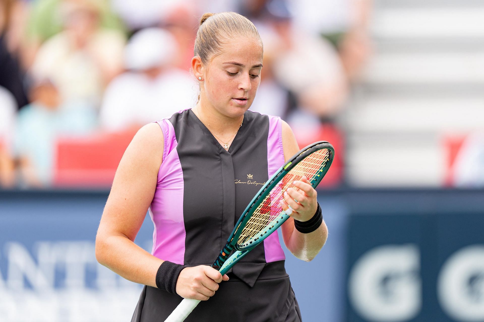 Jelena Ostapenko at the Canadian Open 2024. (Photo: Getty)