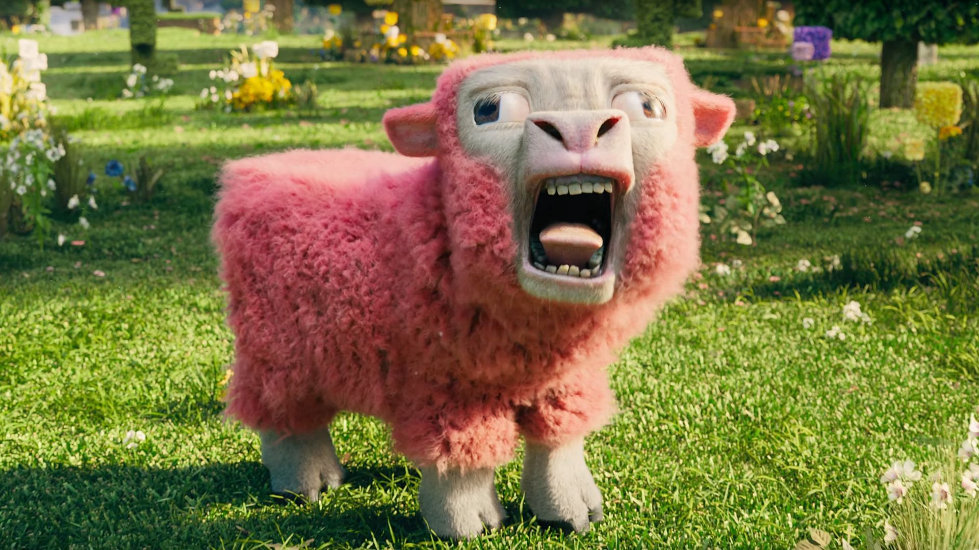 The sheep mob in the movie (Image via Warner Bros. Pictures)