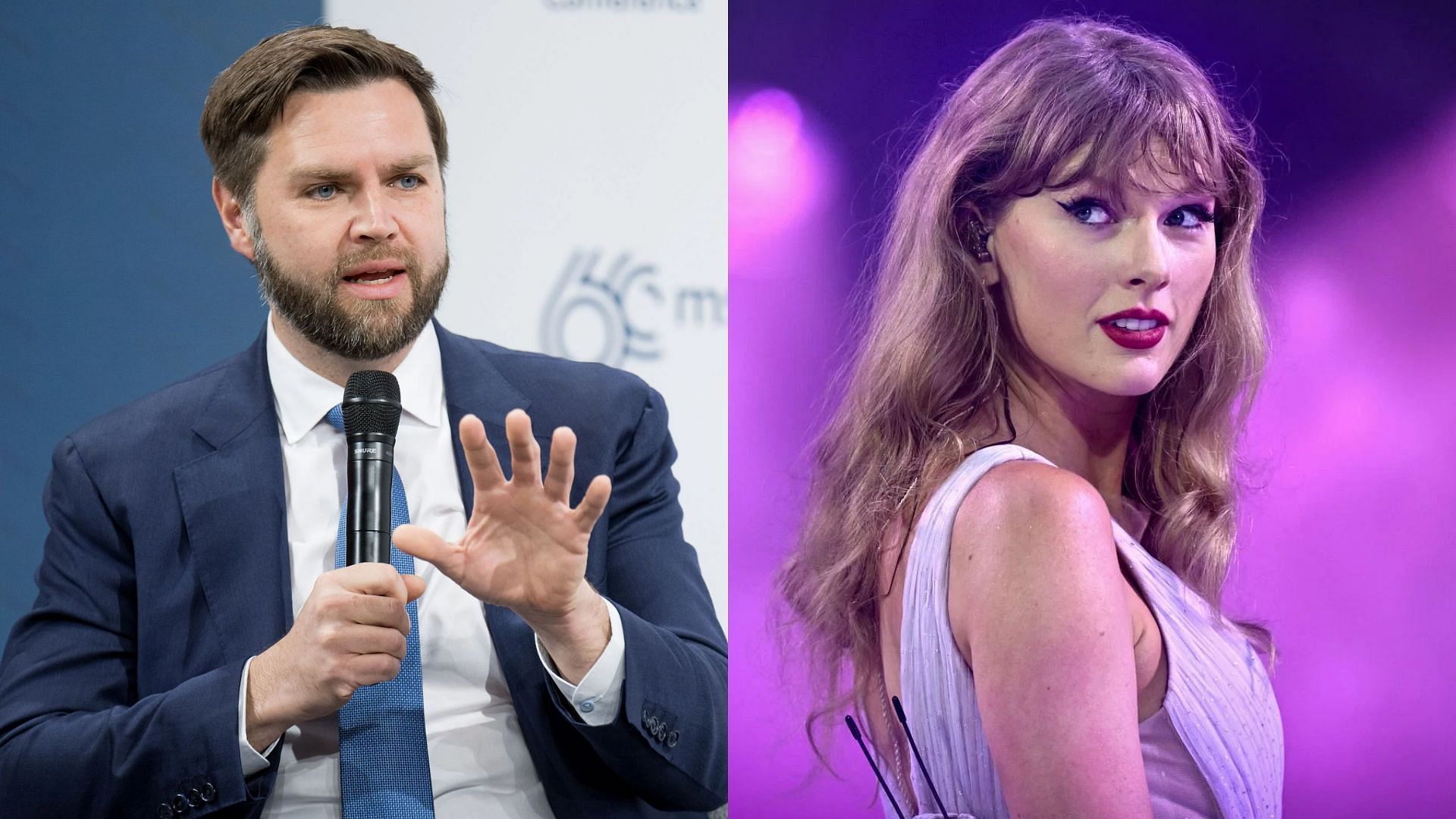 JD Vance and Taylor Swift (Image Credit: Getty)