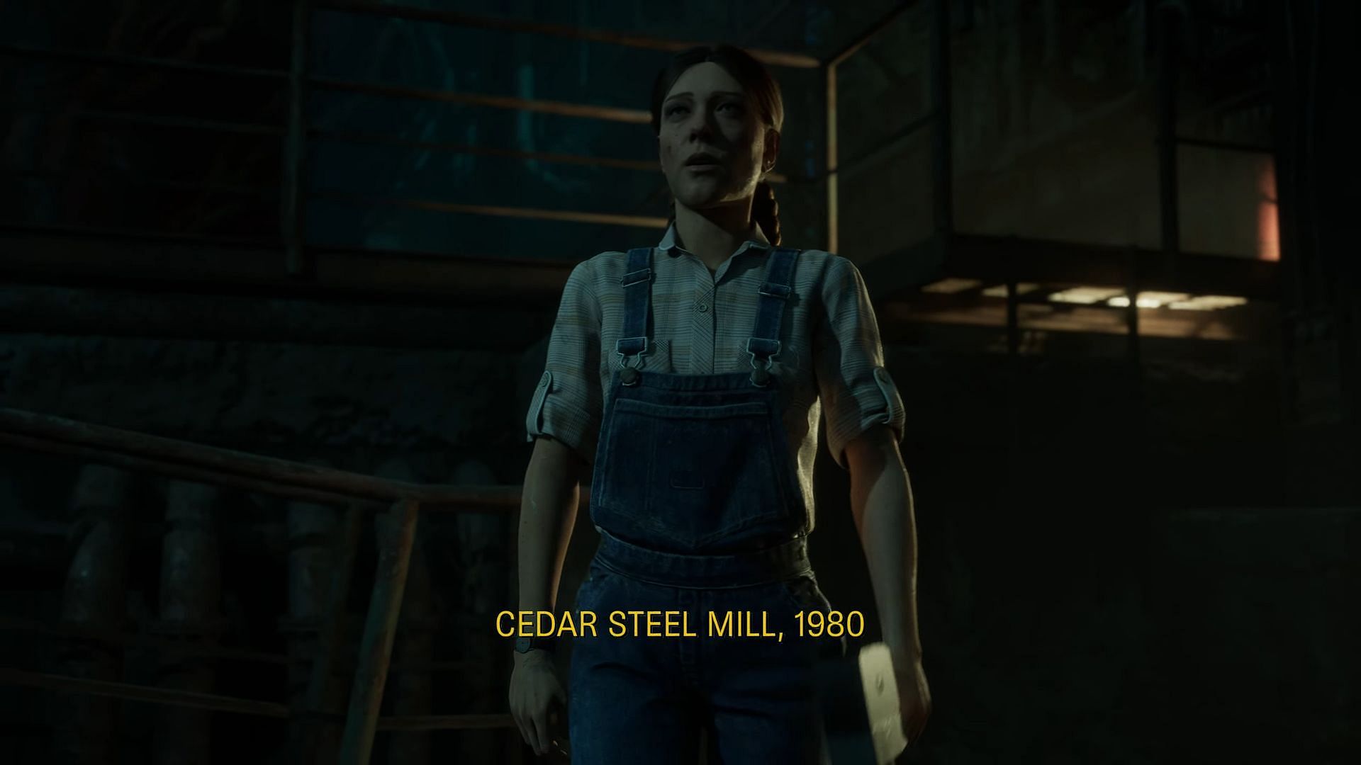 Linda in the ruins of the Cedar Steel Mill in 1980 (Image via Behaviour Interactive)