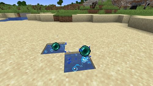 Ender pearls in Minecraft are kept in stasis (Image via Mojang Studios)