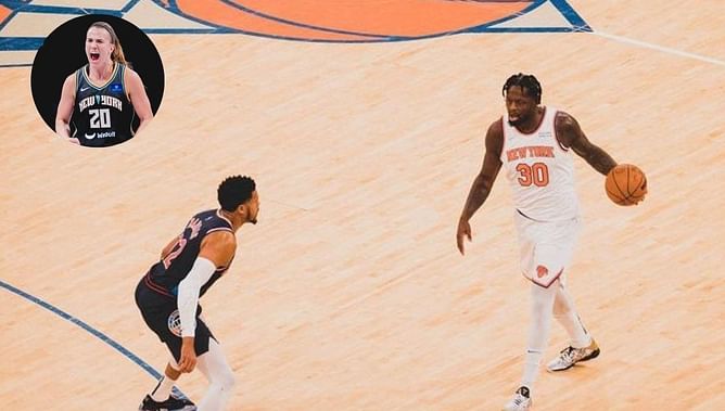 Liberty star Sabrina Ionescu reacts to Julius Randle's farewell message for New York