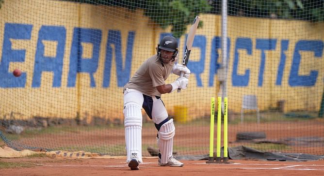 [In Pictures] CSK’s Rachin Ravindra trains at Super Kings Academy ahead of one-off Test between New Zealand against Afghanistan