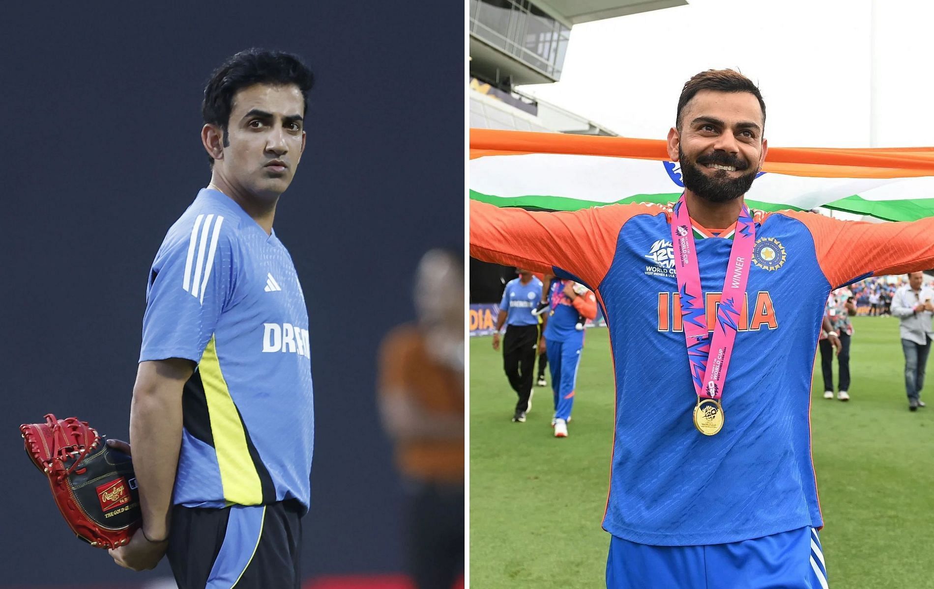 Gautam Gambhir (L) and Virat Kohli (R). (Pics: Getty)