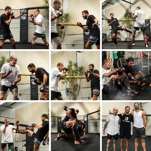 Marlon Vera sharing pictures of his training session with Yair Rodriguez