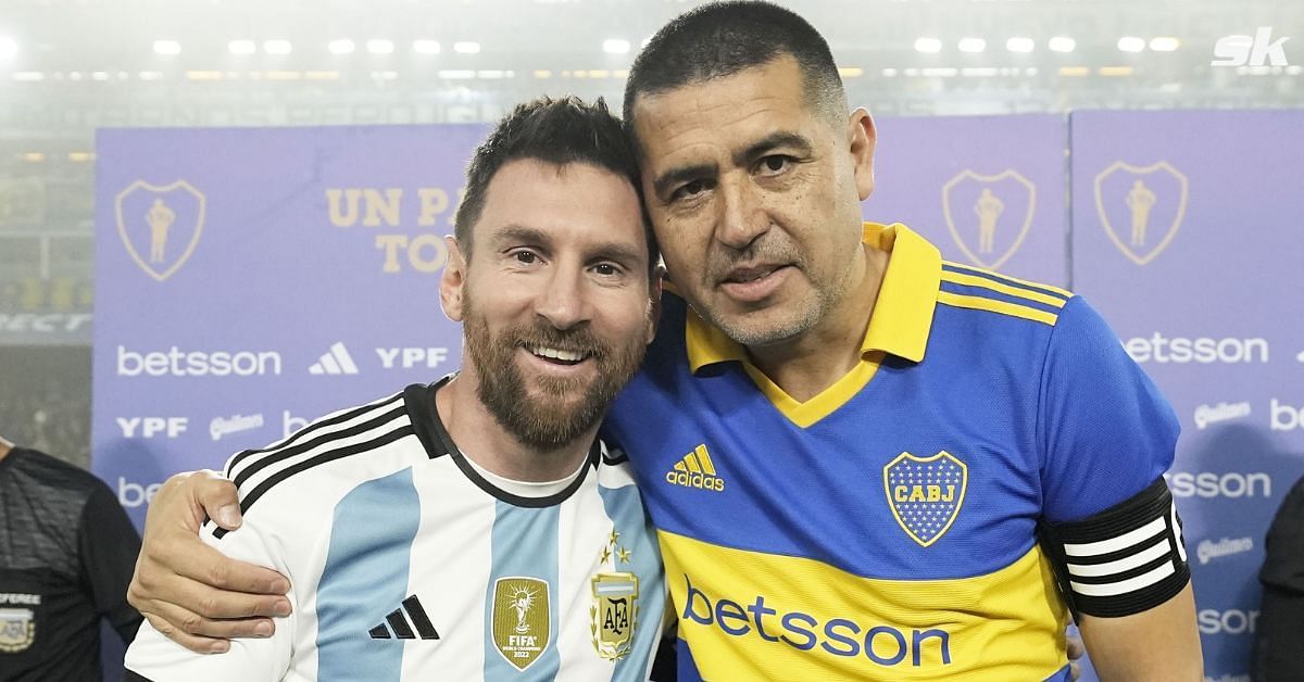 Lionel Messi and Juan Roman Riquelme (Image via Getty)