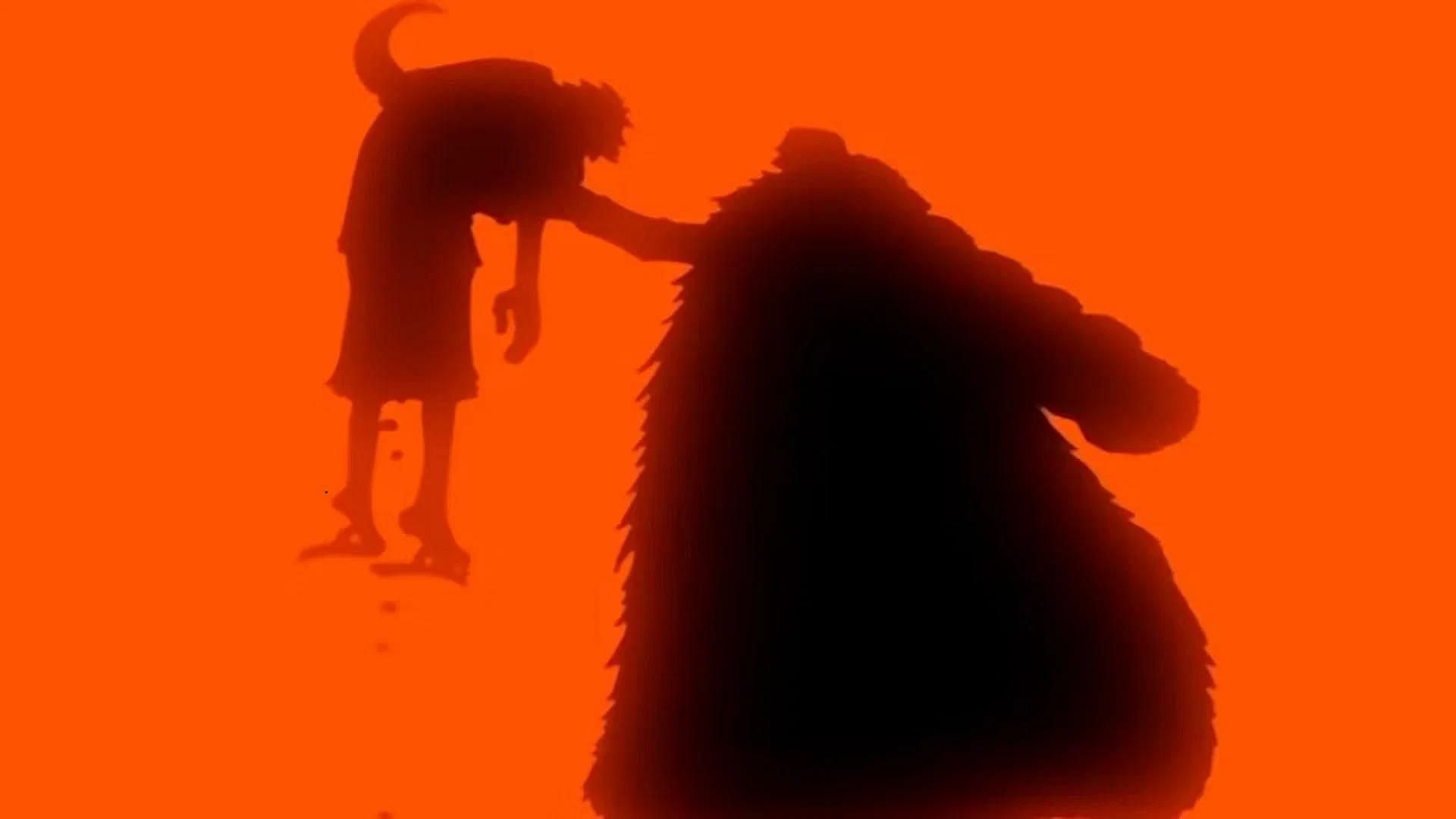 Crocodile impaling Luffy as shown in the anime (Image via Toei Animation)