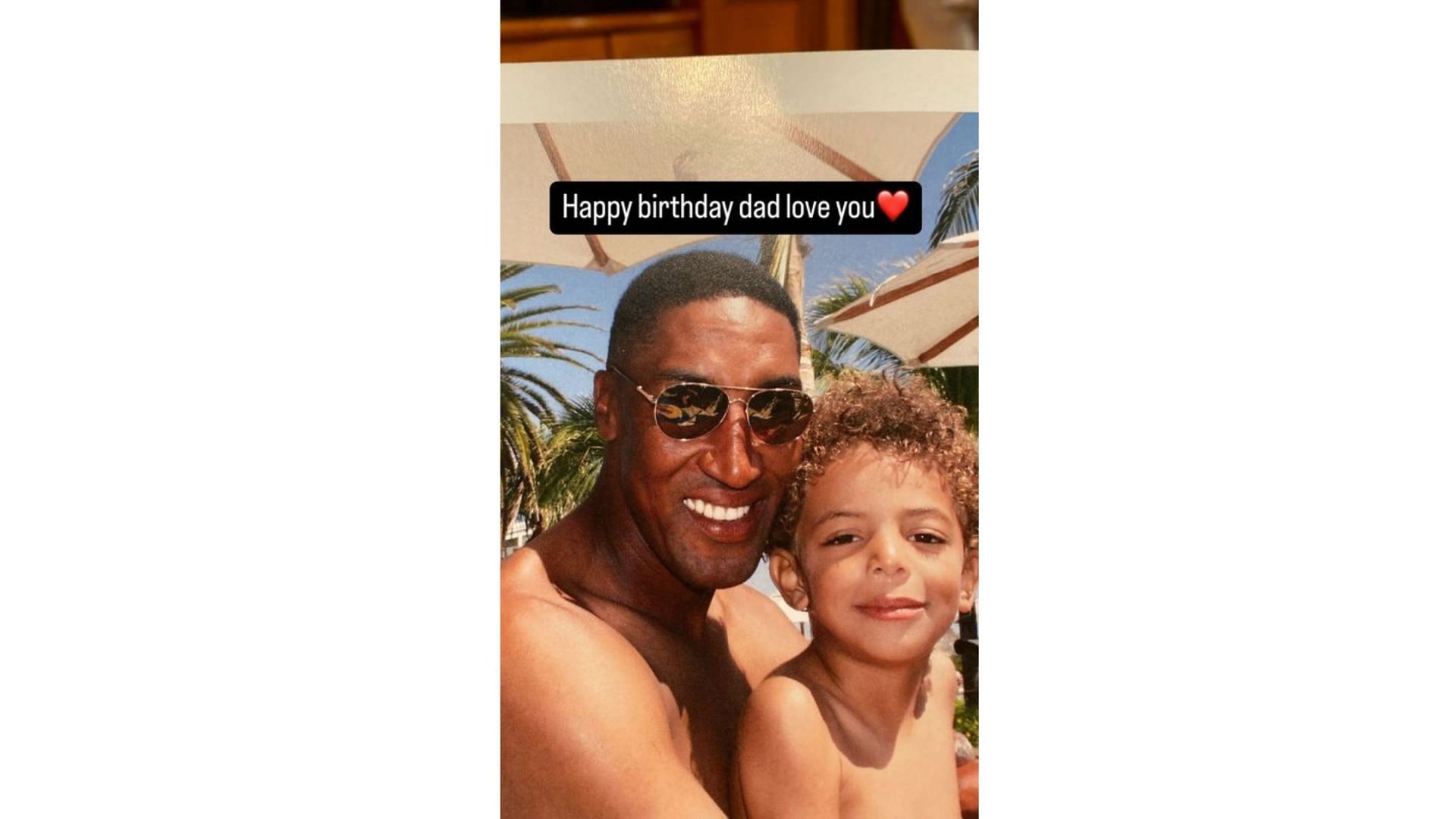 Justin Pippen&#039;s birthday greeting on IG (Image Source: @justinpippen/Instagram)