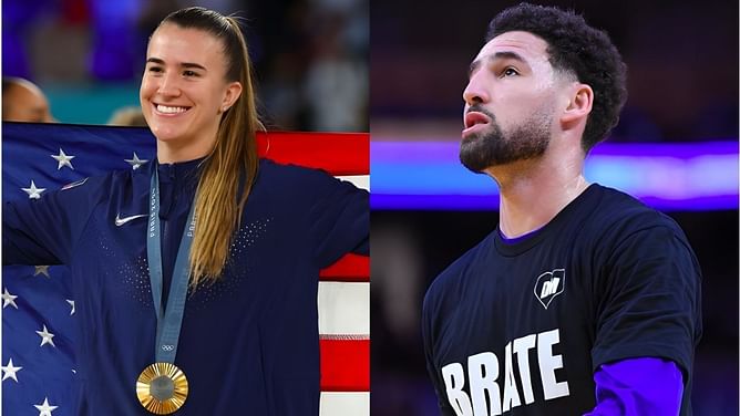 PHOTO: Klay Thompson links arms with Sabrina Ionescu and her husband during US Open outing
