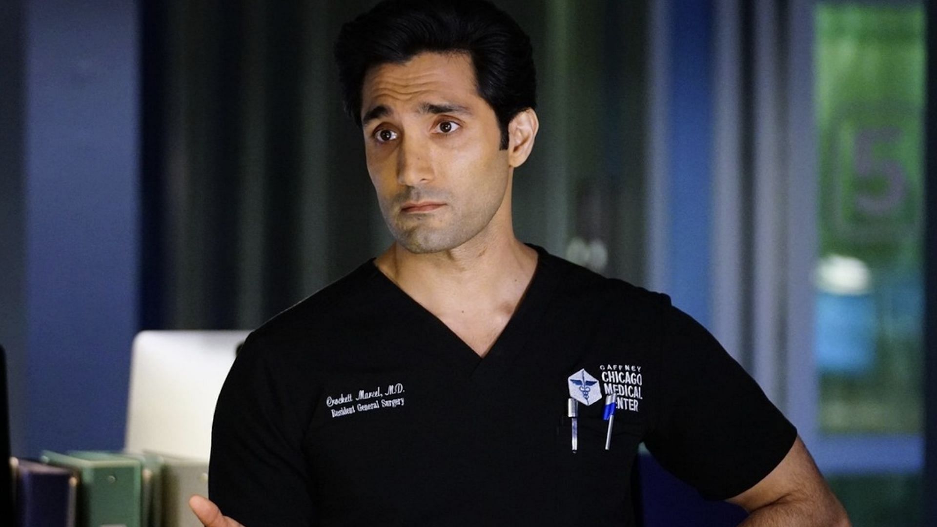 Dominic Rains as Dr. Crockett Marcel (Image via Instagram / nbcchicagomed)