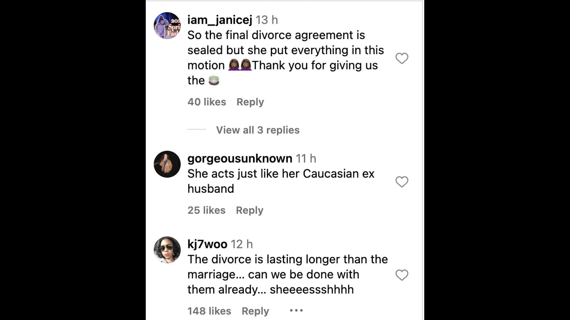 Social media users reacted to Mai alleging that Jeezy has not been complying with the divorce terms. (Image via Instagram)