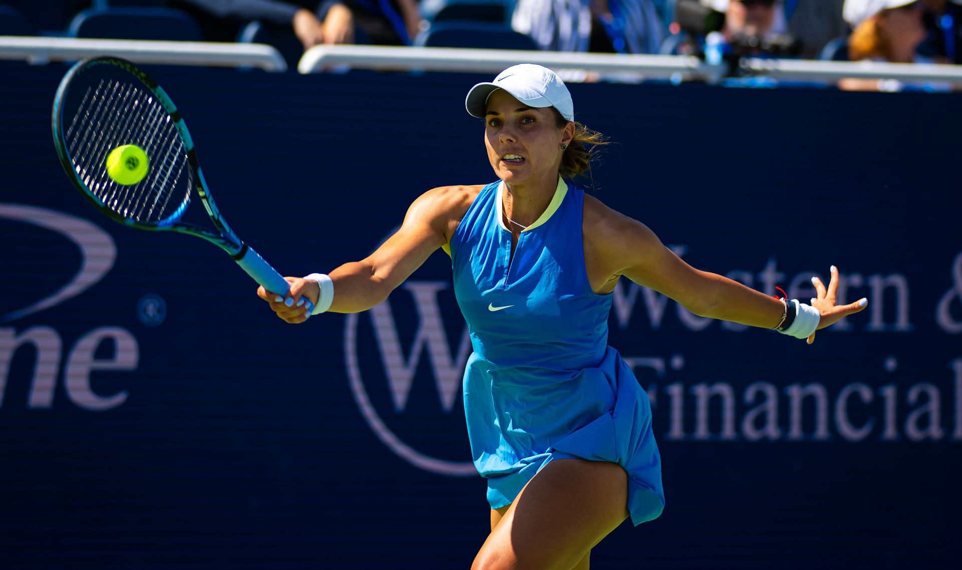 Viktoriya Tomova in action at the Western & Southern Open (Picture via Getty)